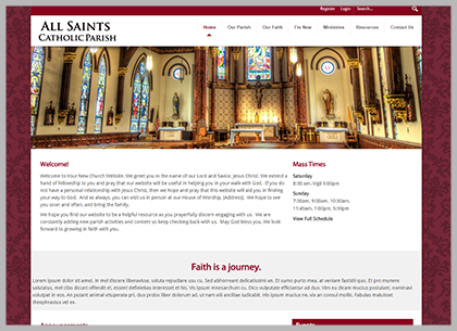 Best Catholic Church Website Templates | Mobile App 