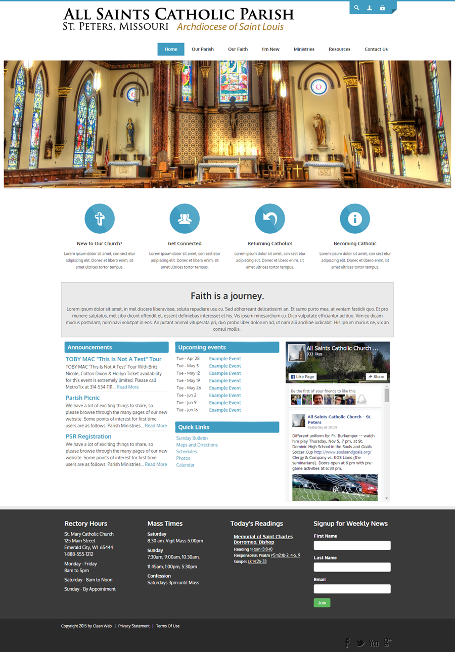 Best Catholic Church Websites Templates Cleanweb