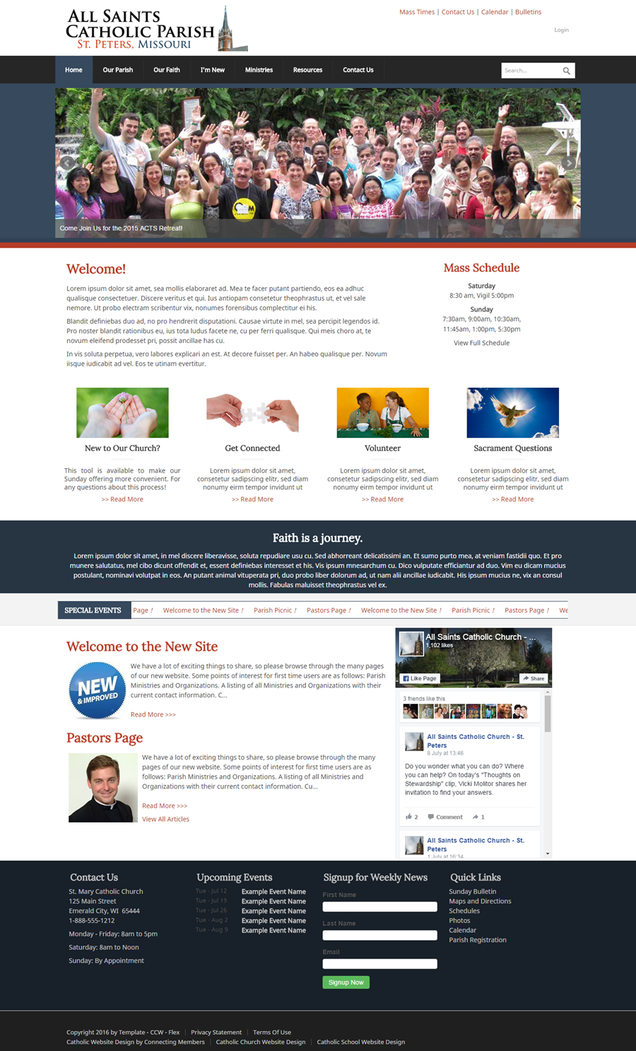 Best Catholic Church Websites Templates Flexiweb