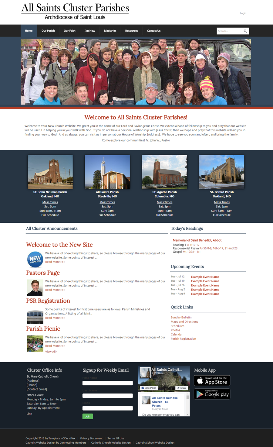 Best Catholic Church Websites Templates Flexiweb